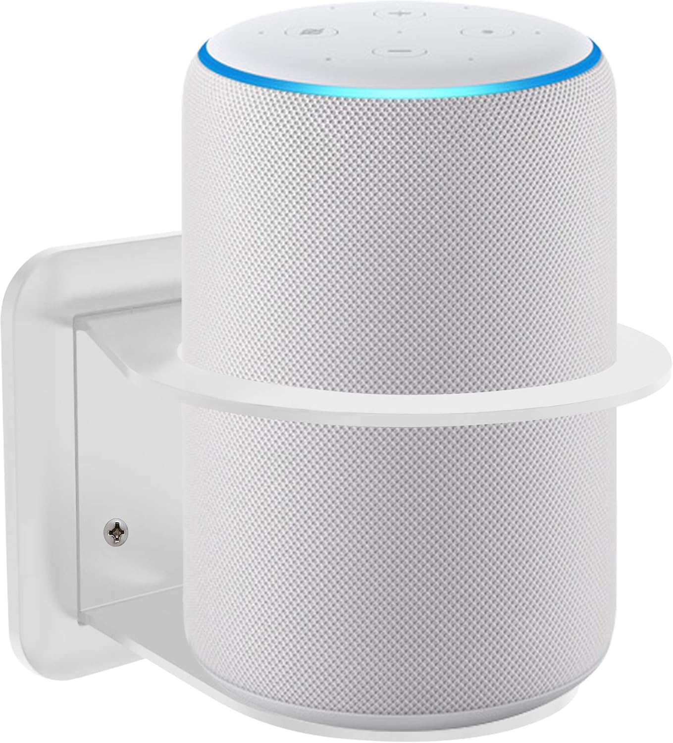 Nebudo Wall Mount for Plus 2nd Gen, 2nd Generation or 3rd Generation, Google Home, Holder Stand with Cord Management, Space Saving Accessories - White