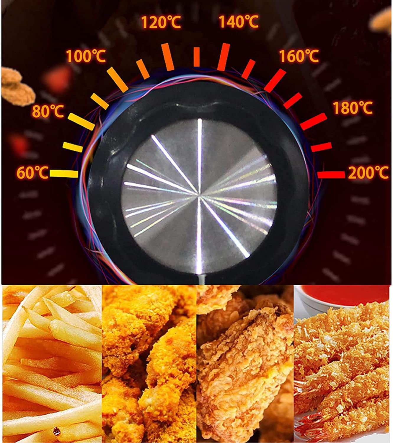 4L/6L Commercial Stainless Steel Electric Fryer with Temperature Control, Suitable for Frying French Fries, Onion Rings, Fried Chicken, Etc.,4l