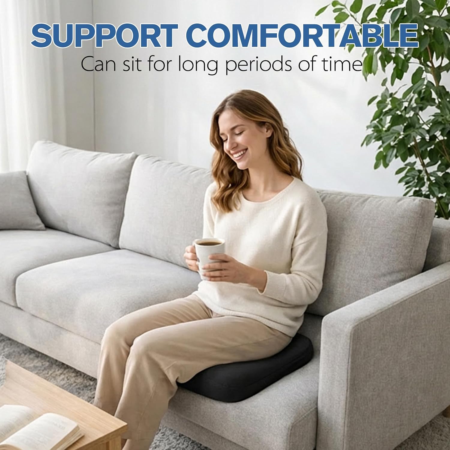 Bed Sore Cushions for Butt, Seat Cushion for Tailbone Pain Relief, Memory Foam Hemorrhoid Pillow for Surgery Rehabilitation, Postpartum Recovery, Hemorrhoid Discomfort