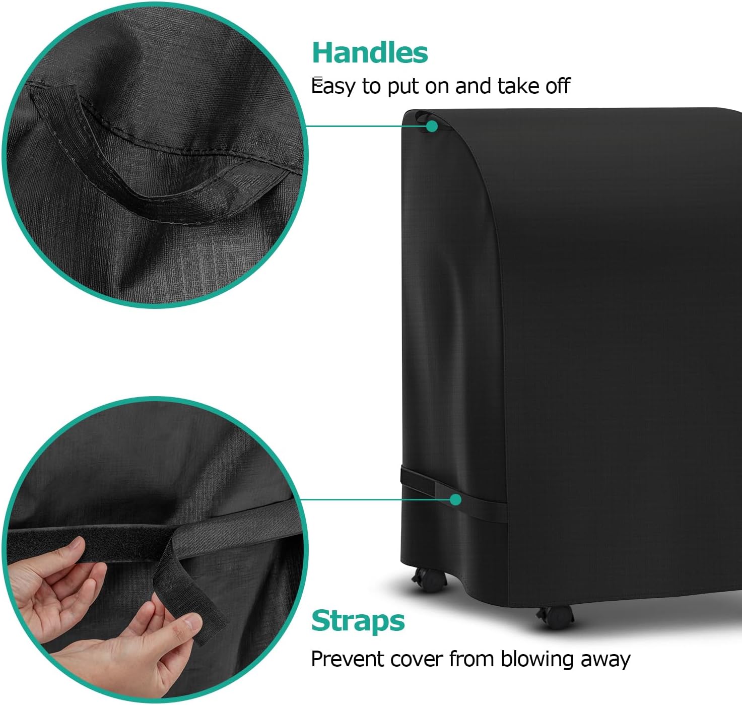 SunPatio 2 Burner Gas Grill Cover 32 inch, Waterproof Small BBQ Grilling Cover, Compatible with Weber Char-Broil Nexgrill and More Grills with Collapsed Side Tables, All Weather Protection - Image 6