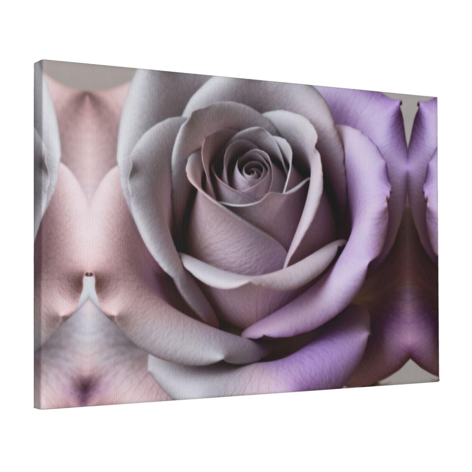 CNTDBU Dusty Rose Fade Canvas Wall Art 16x24 Inch-Large Modern Painting Print for Living Room, Framed Ready to Hang Artwork for Bedroom