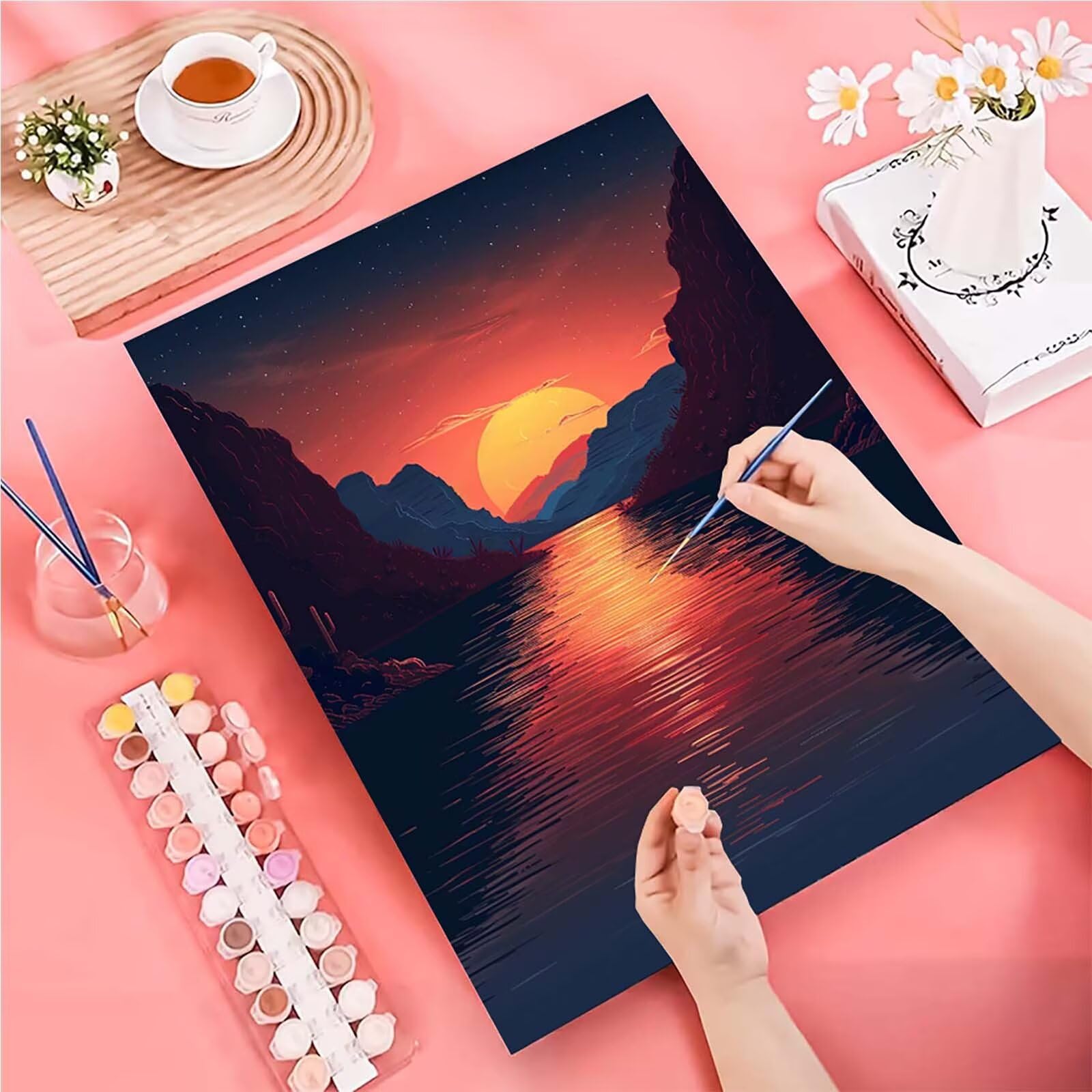 MEIYUDA Peinture Par Numéros Adulte – Kit Complet Avec Toile, Cadre, Pinceaux Et Peintures – Débutants – 30x40 Cm – Décoration Maison