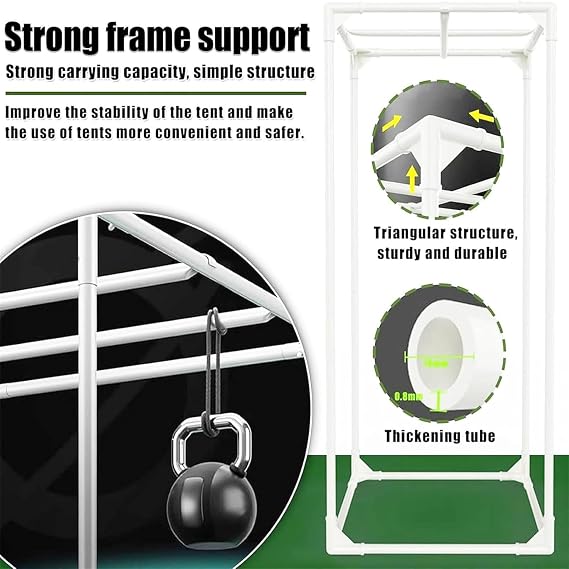 Grow Tent Kit 200W Complete Set with Dimmable LED Lights, Timer, Hygrometer, 600D Oxford Cloth for Indoor Plants and Vegetables, 23.6x23.6x47in
