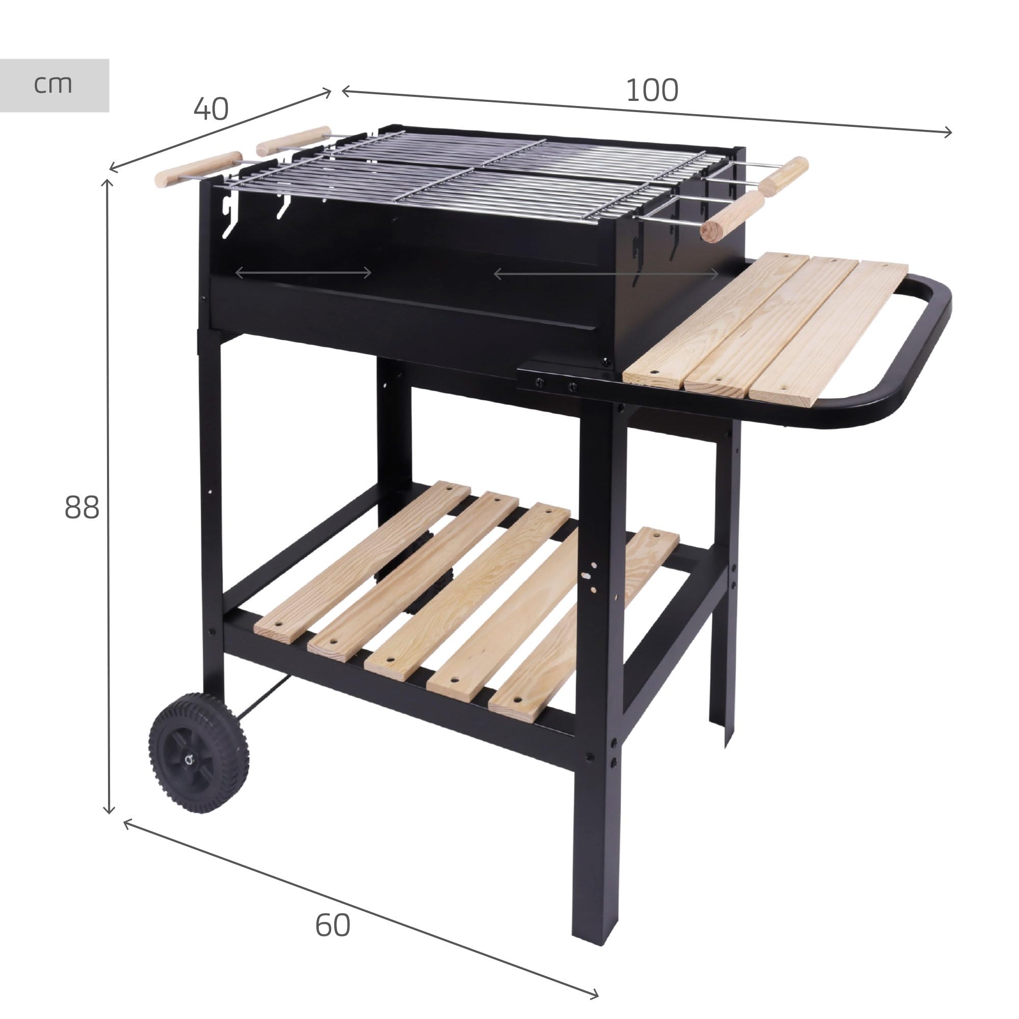 Barbecue De Table 2 En 1 Charbon Et Gaz - Grille 28x19 Cm, Portable Avec Sac, Métal Peint | Camping, Pique-nique, Jardin