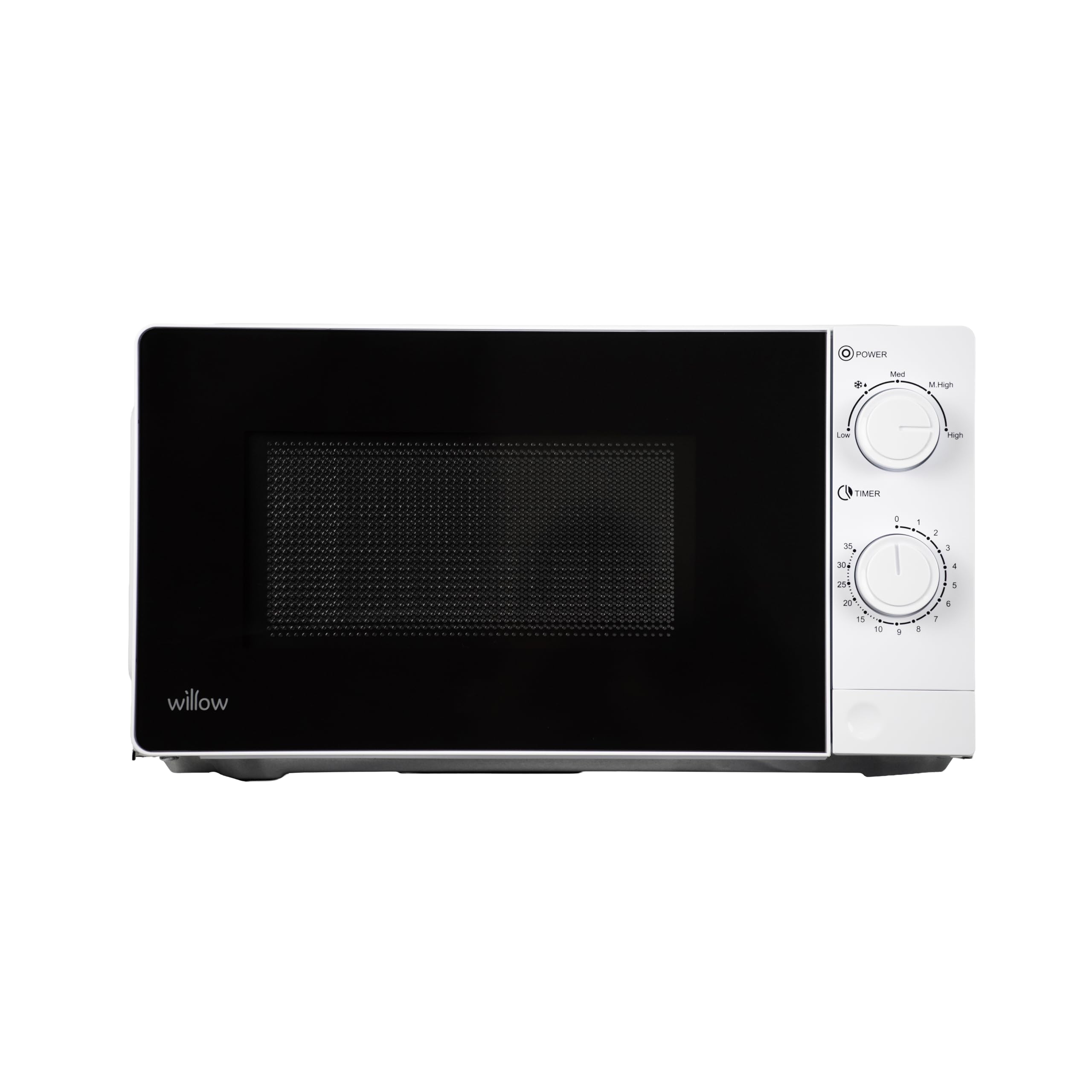 Willow WM207MWH 700W 20L Microwave with 5 Power Levels, Defrost Function, LED Light, End Signal - White