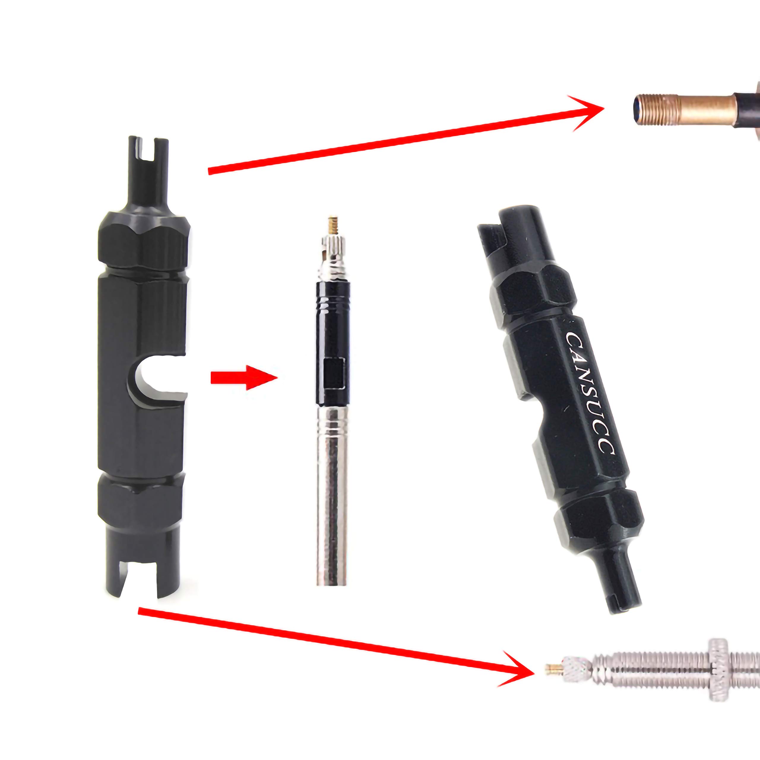 Bike Valve Core Remover Tool - 2 Pack Schrader & Presta -6