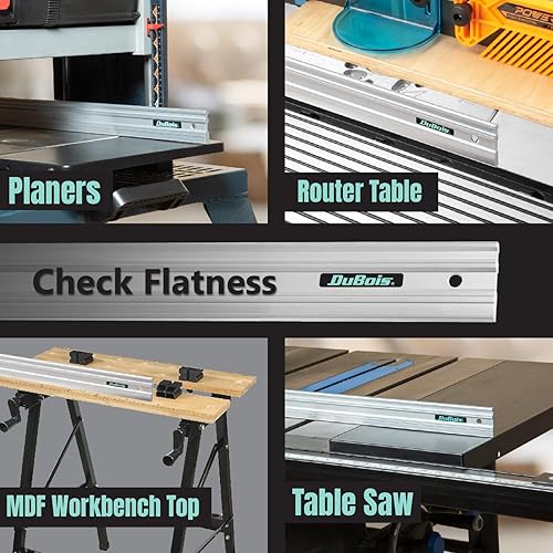 Miniatura 7 de DuBois Borde recto de aluminio 51024, 18 pulgadas, 0.001 pulgadas sobre longitud completa de 18 pulgadas