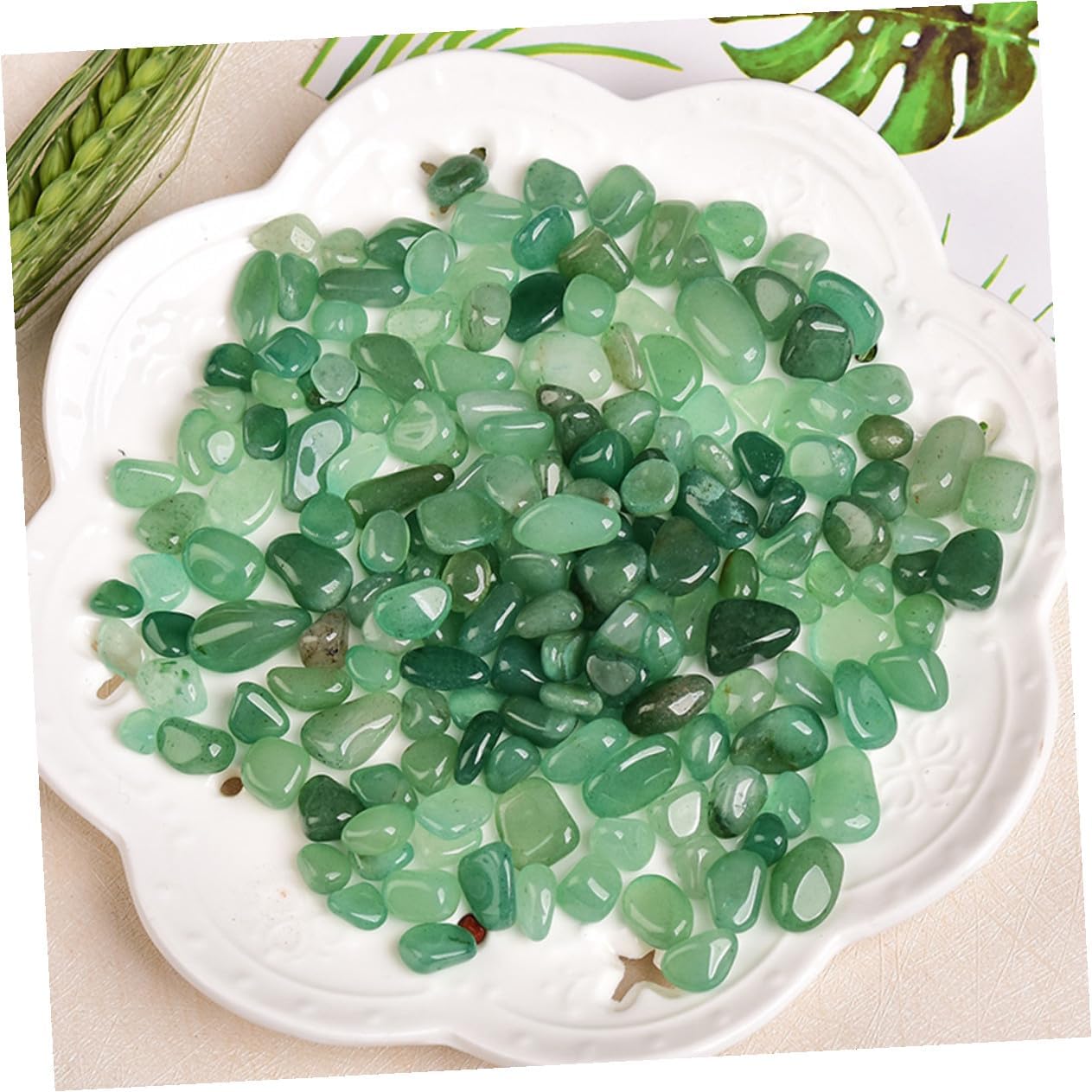 Natural Dendritic Jadeite Gravel 7-9mm 2lb Aquarium Rocks Terrarium Decor Bulk Fish Tank Supplies