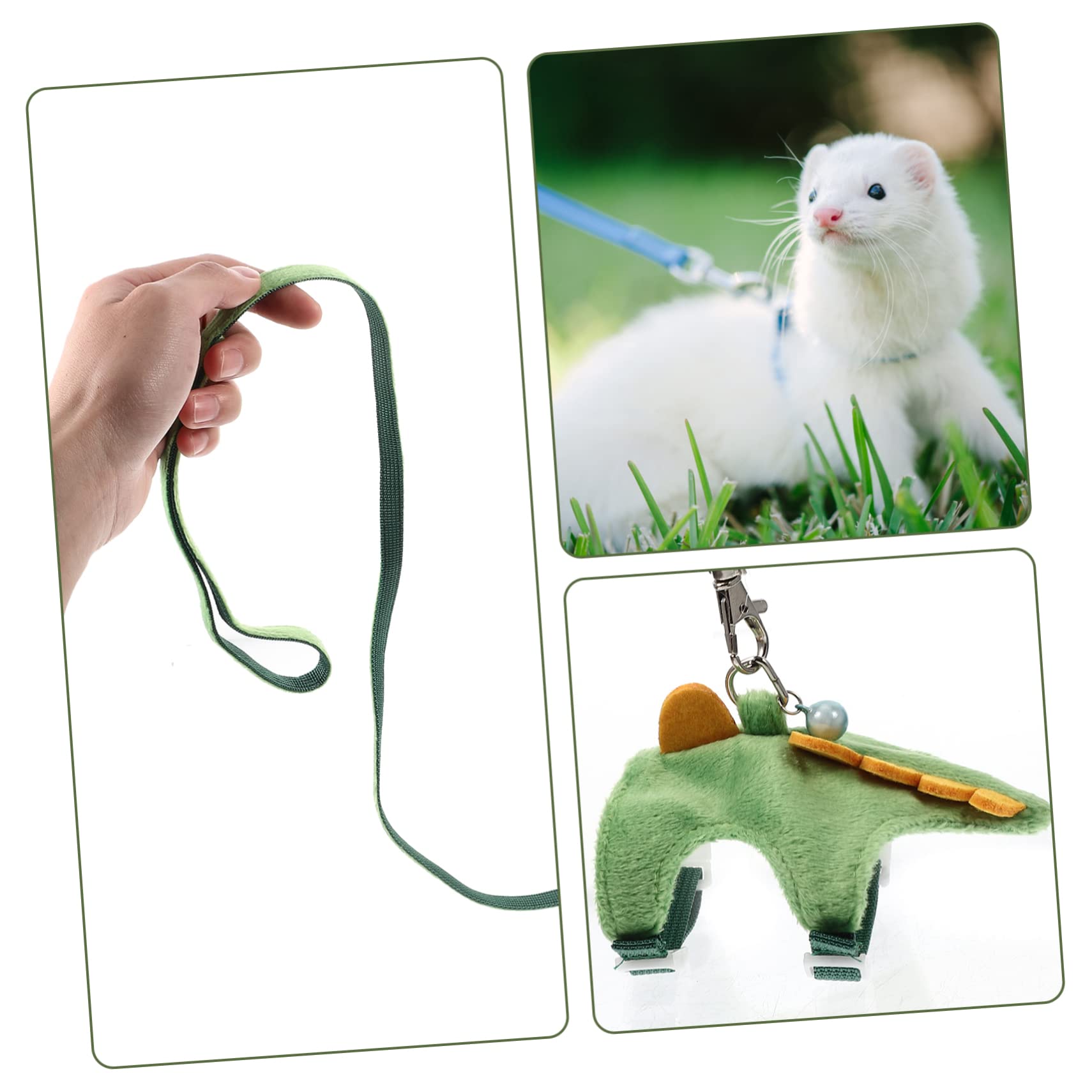 Ipetboom 3 Pezzi Guinzaglio Per Furetto Design Cartone Animato Corda Di Trazione Resistente Allusura Per Piccoli Animali Domestici Regolabile Comodo Per Attività Allaperto