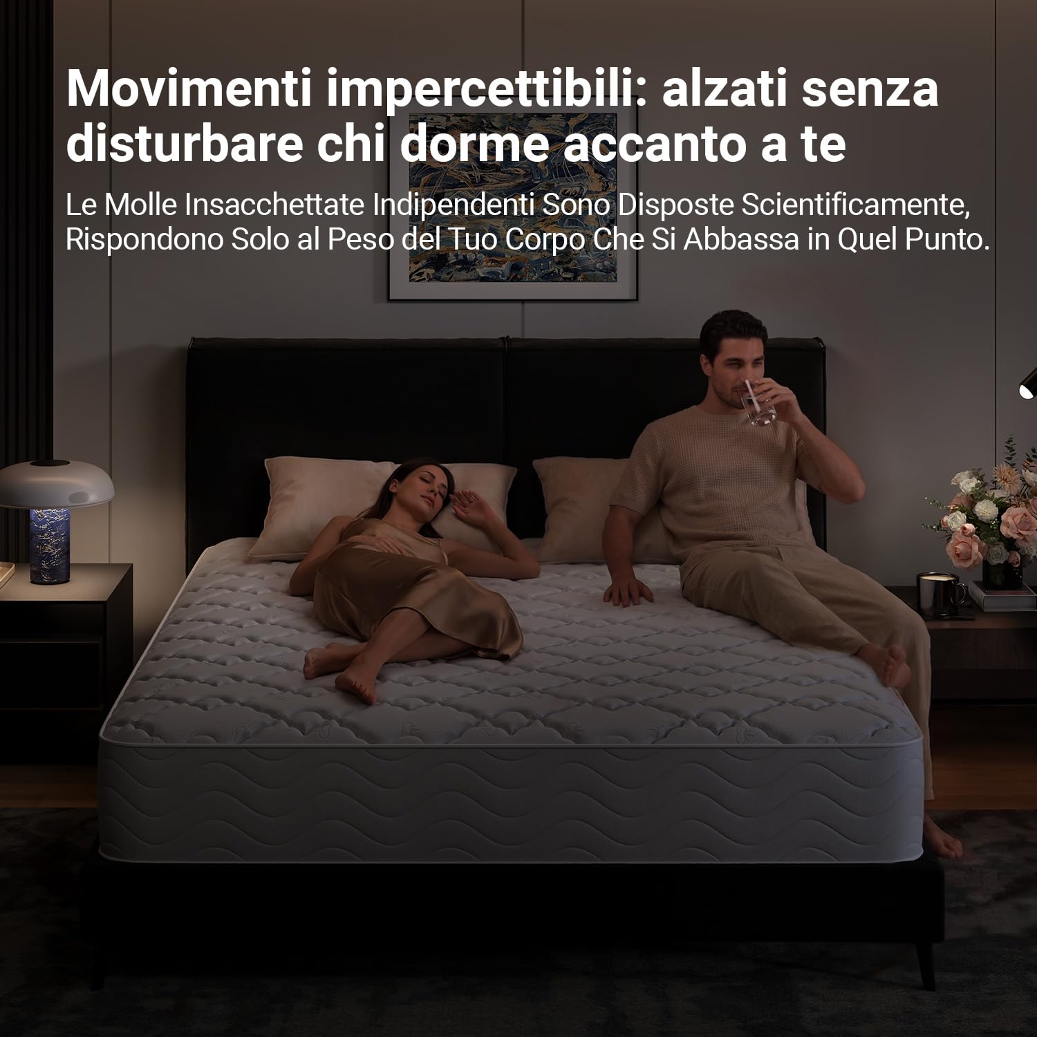 Avenco Materasso 140x190, Materasso Matrimoniale Molle Insacchettate Supporto Personalizzato Mediamente Solido, Isolamento del Movimento, Nessun Rumore Migliorare il Sonno, solido