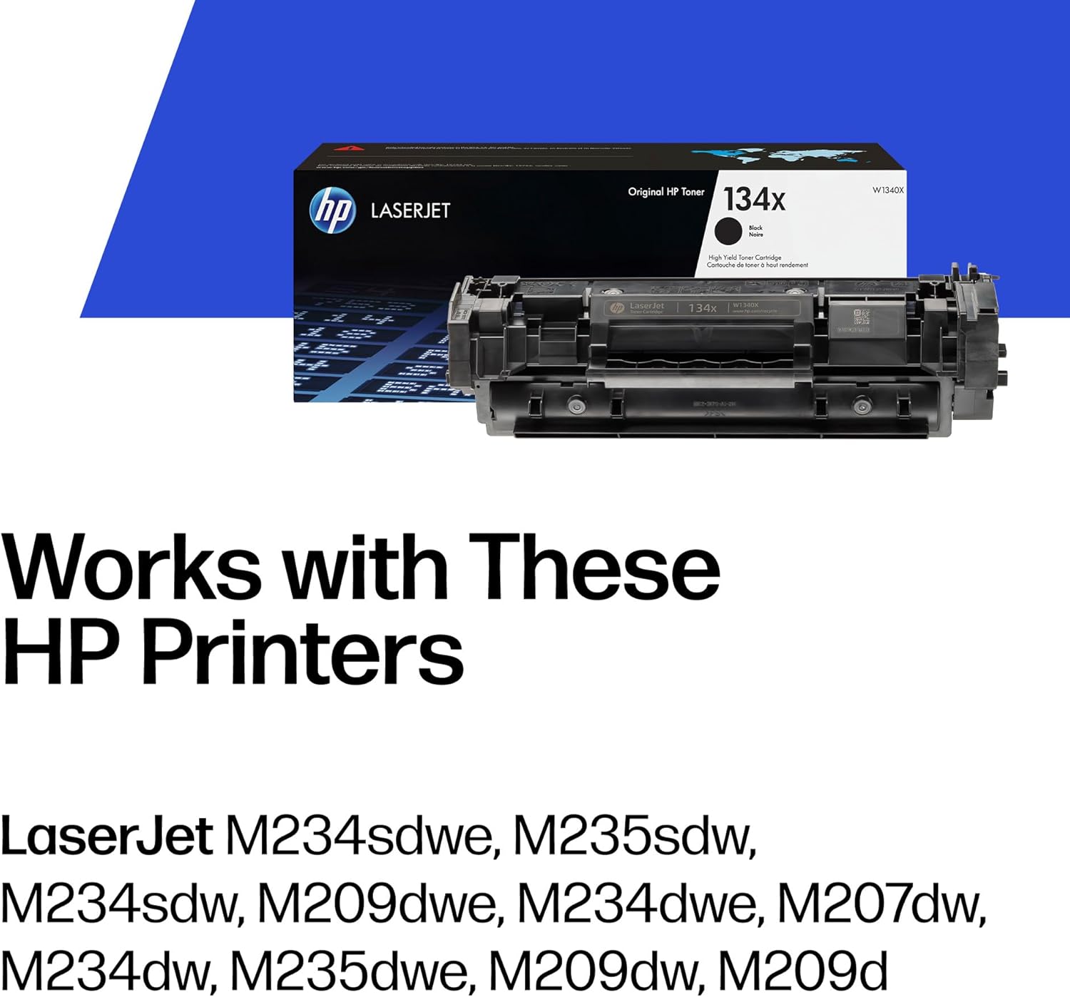 HP 134X Black High-Yield Toner Cartridge Printers | Works with LaserJet M209 Series; LaserJet MFP M234 Series | W1340X