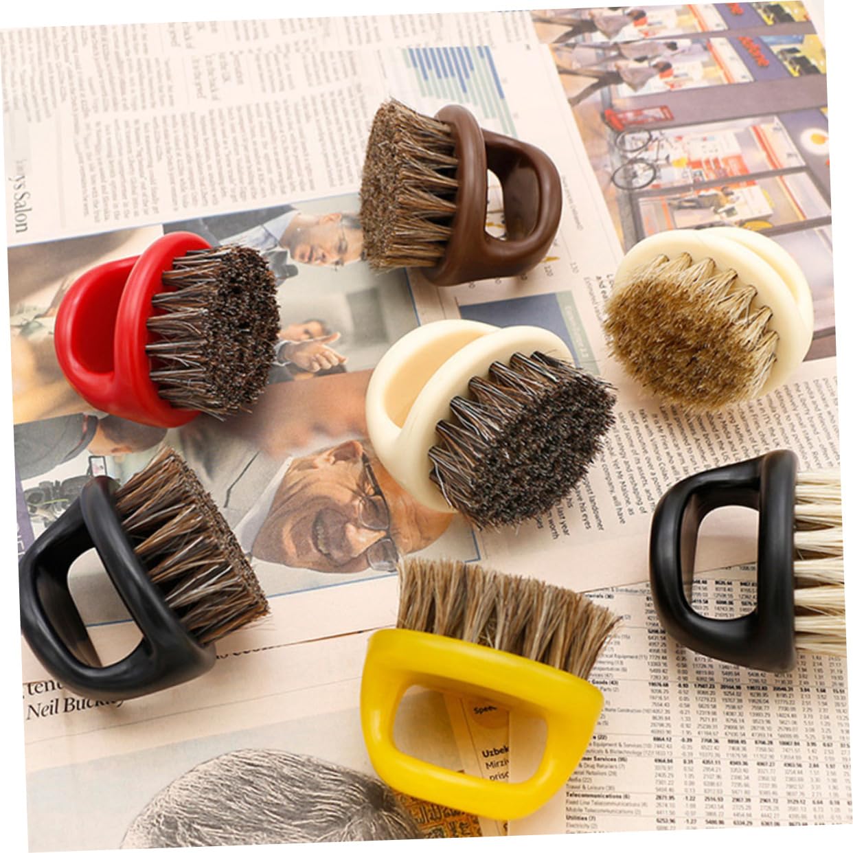 FRCOLOR 8 Pz Pennello per barba criniera spazzola per le fusa spazzole per pulire la barba hair brush spazzola multifunzione abito per lo styling della barba spezzati uomo