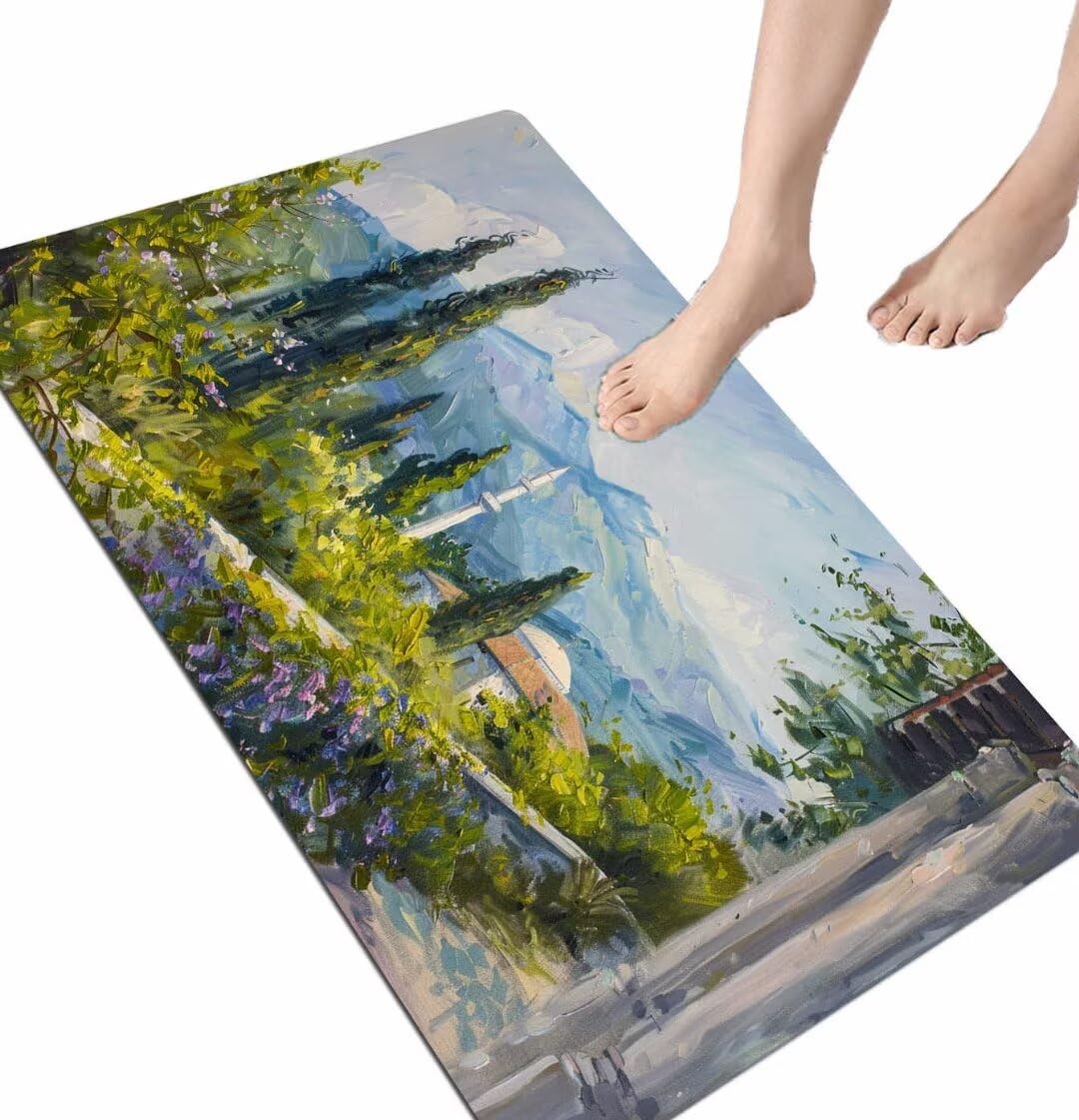 Tapis de bain en pierre absorbant 40x81 cm antidérapant lavable pour douche