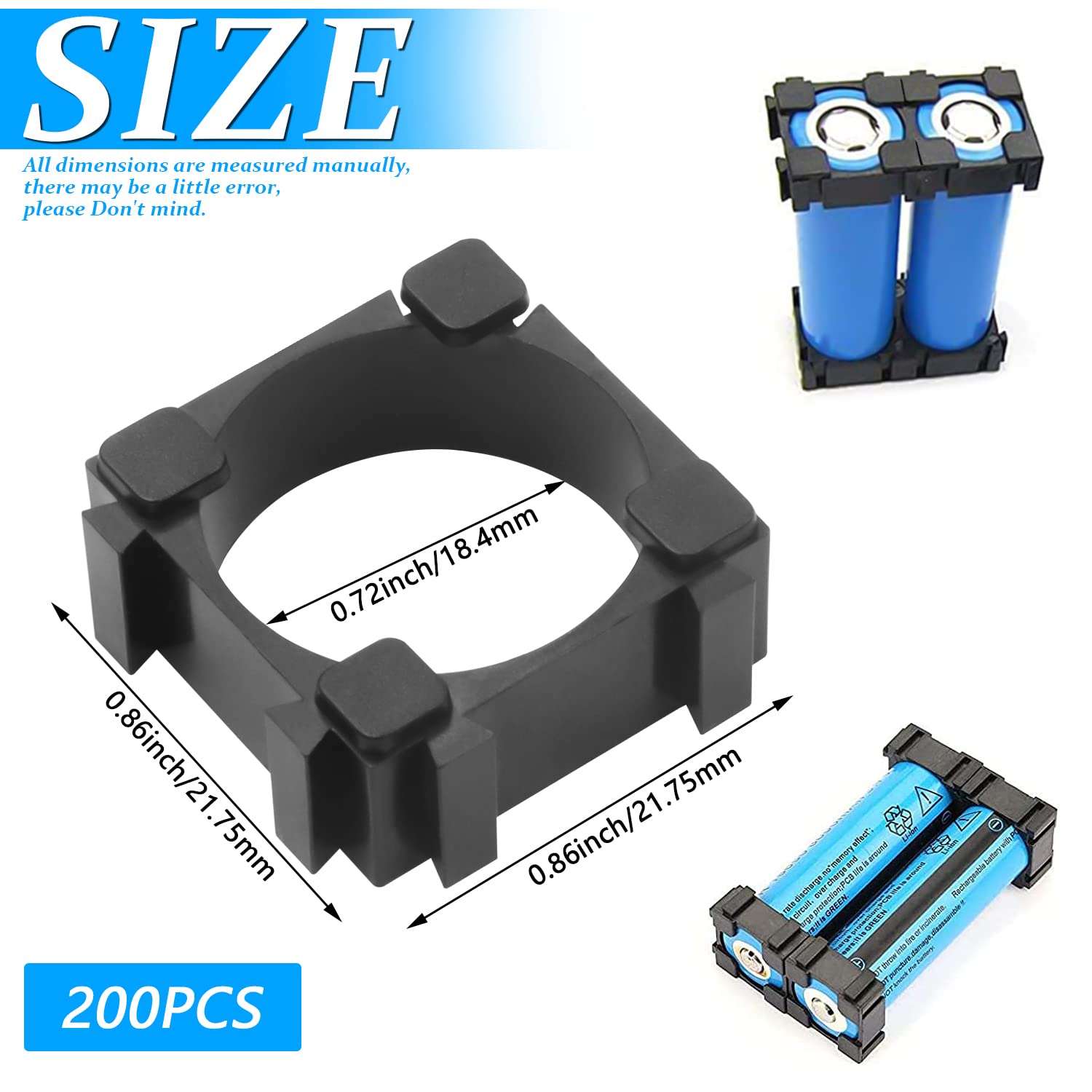 100 Supports De Batterie Li-ion 18650, Support De Batterie Li Ion 18650 Support De Batterie Cylindrique 93851323