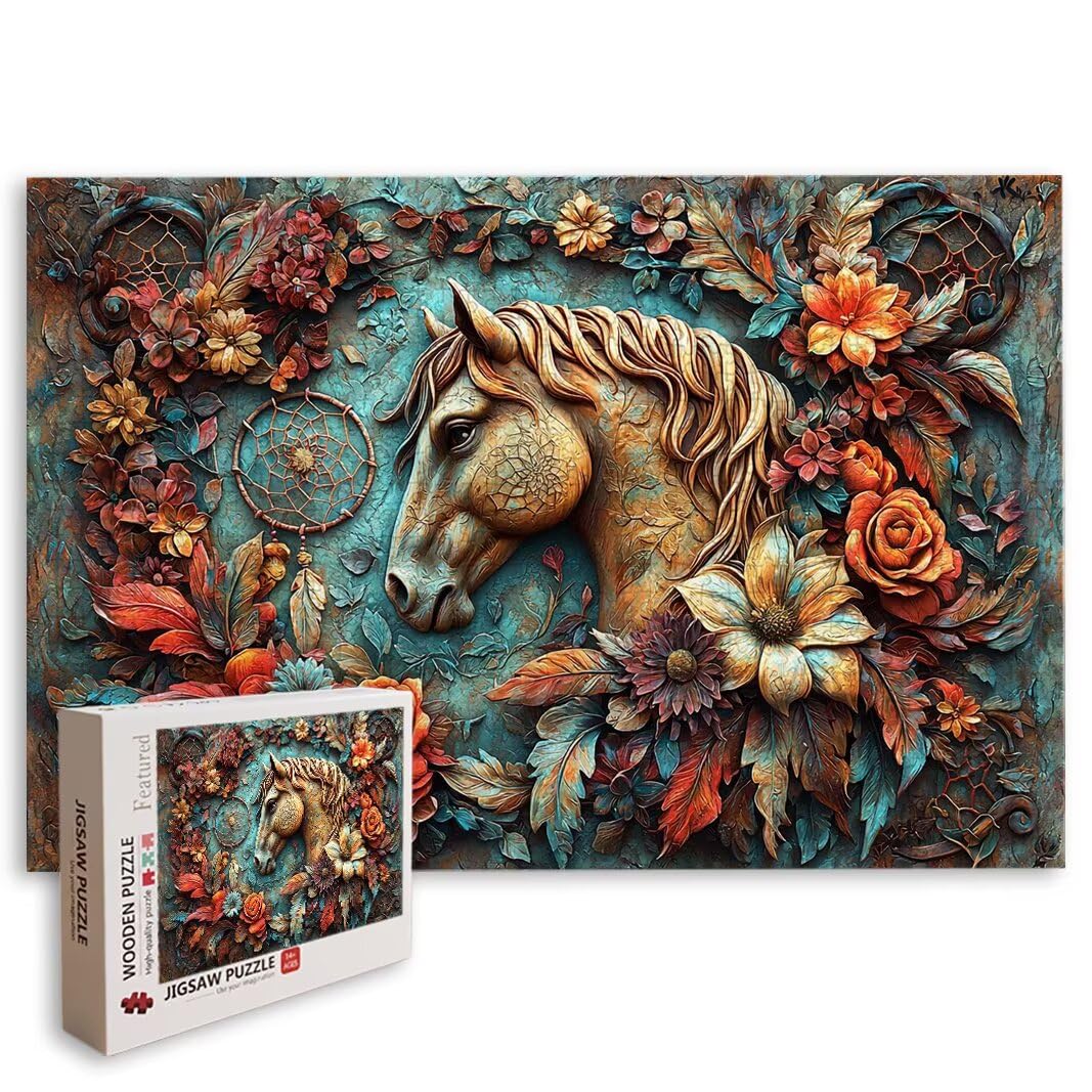 Puzzle Cavallo, Puzzle 2000 Pezzi Adulti per Decor, Regalo Donna/Uomo -8678