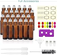 Vista 2 de Mavogel Botellas de rodillo de aceite esencial, Ámbar