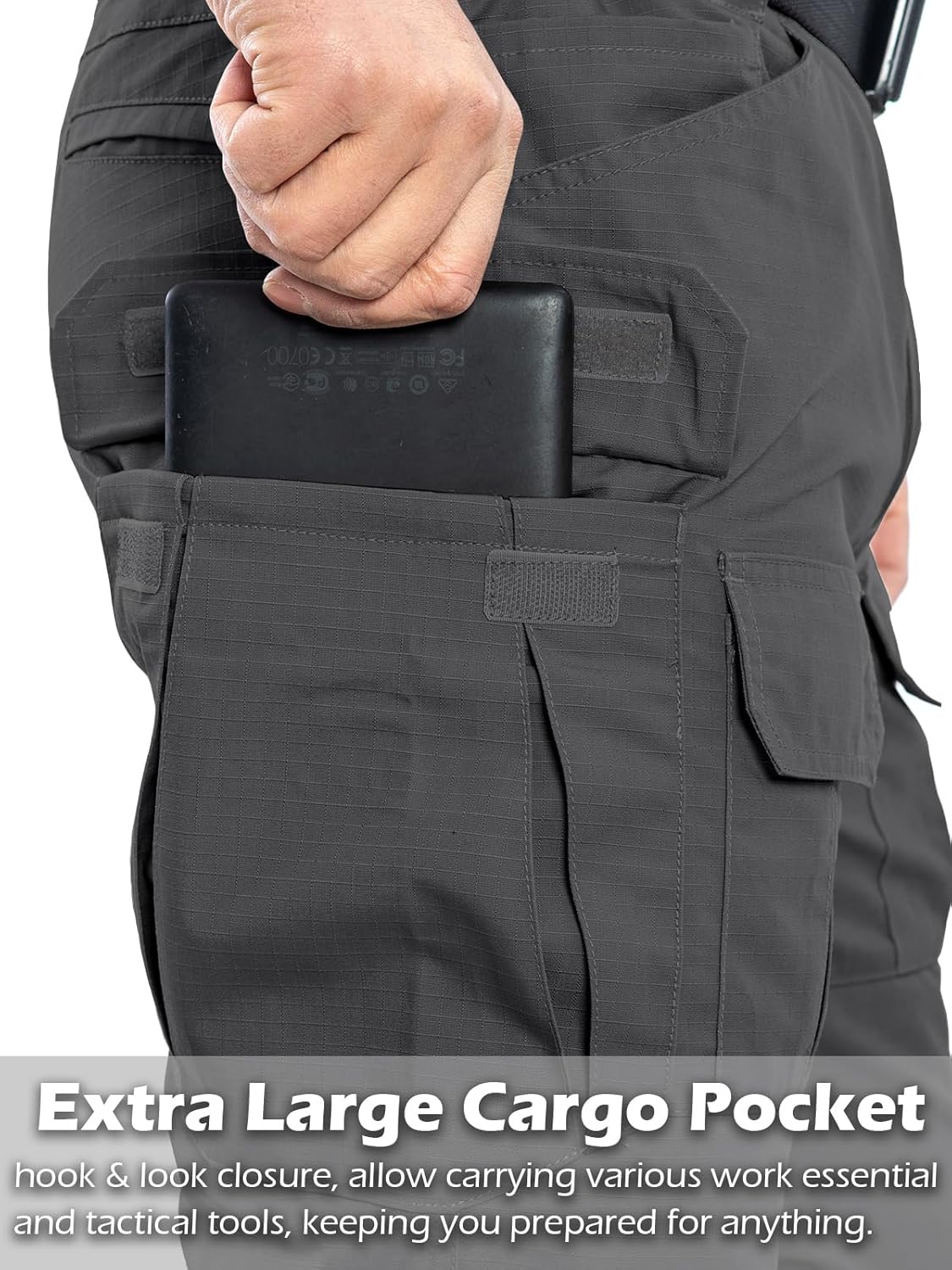 NAVEKULL Men's Outdoor Tactical Pants Rip Stop Lightweight Waterproof Military Combat Cargo Work Hiking Pants - Image 4