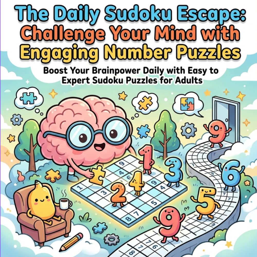 The Daily Sudoku Escape: Challenge Your Mind with Engaging Number Puzzles: Boost Your Brainpower Daily with Easy to Expert Sudoku Puzzles for Adults