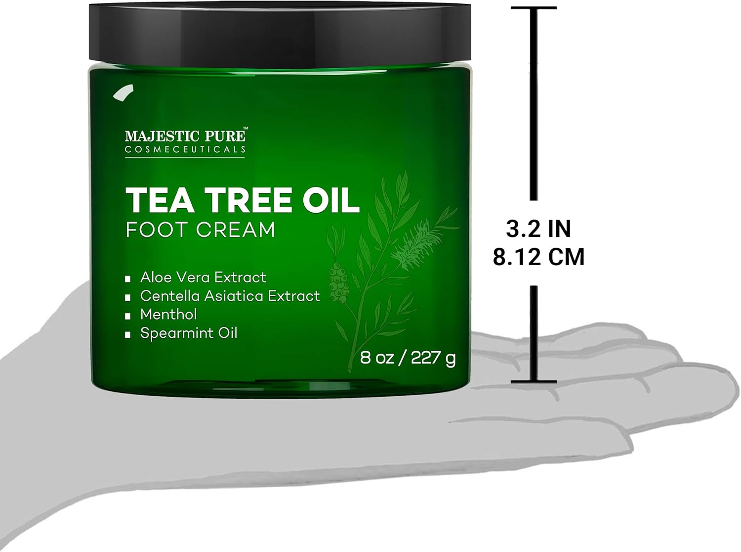Experience the rejuvenating effects of tea tree oil and other natural ingredients with our Maximum Strength Foot Cream, the perfect solution for softening and nourishing dry and tired feet. Give your feet the TLC they deserve with this rejuvenating foot cream. Description by ChatGPT.