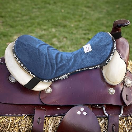 Miniatura 4 de Harrison Howard Trail Seat Saver Western Tack - Almohadilla de montar con parte inferior de cojín que ayuda a distribuir la presión de la espalda