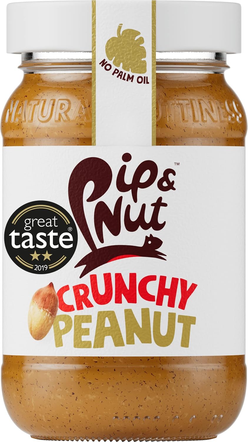 Pip & Nut Crunchy Peanut Butter (6 x 300g) Natural Nut Butter, No