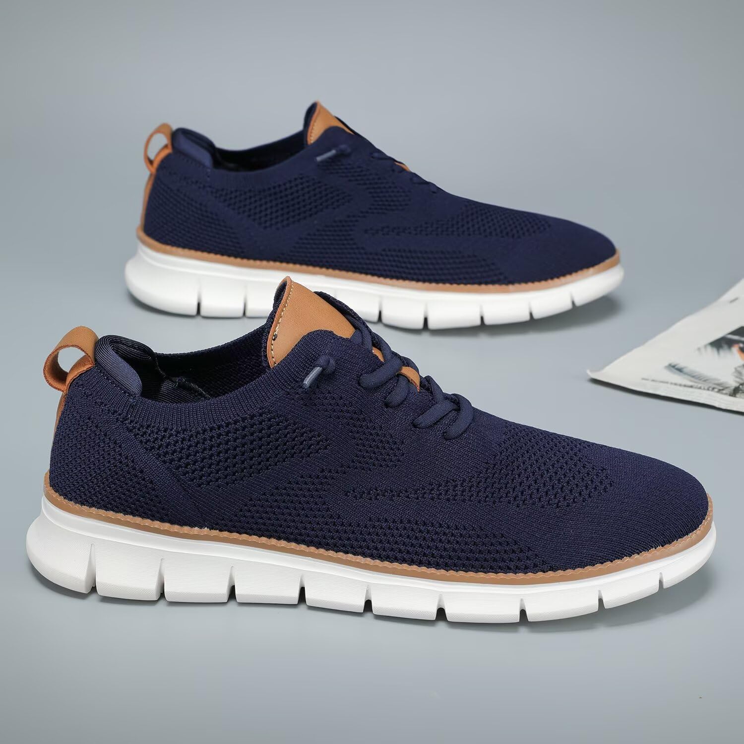 Men's Casual Dress Shoes Fashion Walking Sneakers Mesh Business Oxfords Work Lightweight Soft Sole - Image 7