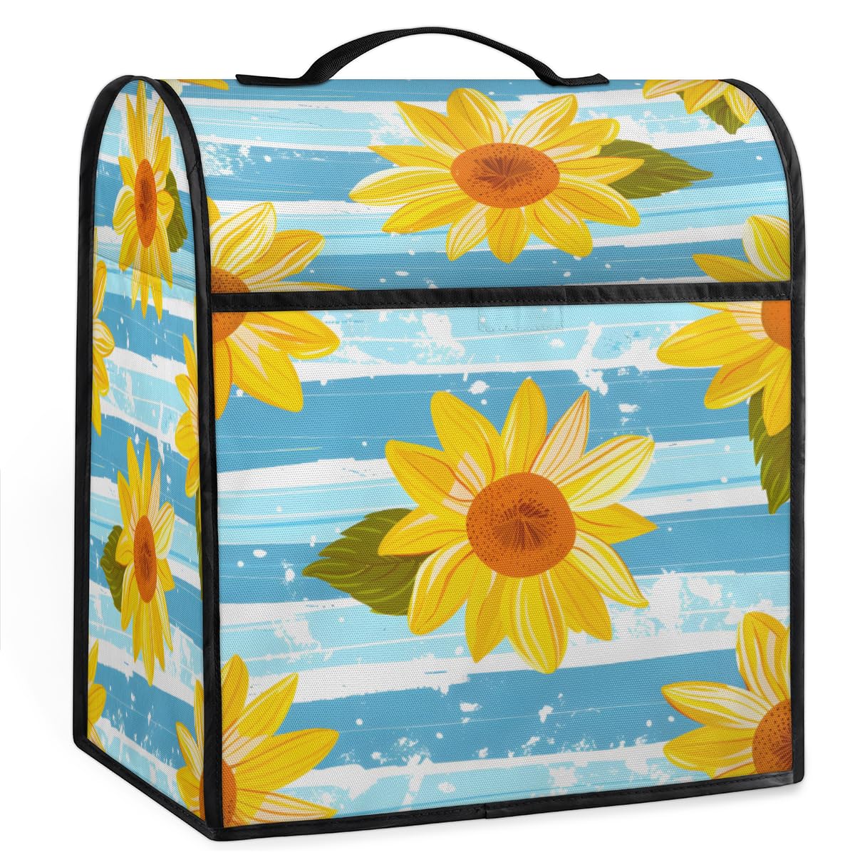 Coffee Maker Cover Summer Sunflower Flower Kitchen Appliance Covers Small Appliance Covers Blender Cover Juicer Cover Dust Covers for Kitchen Appliances with Top Handle and Pockets,Washable,B825