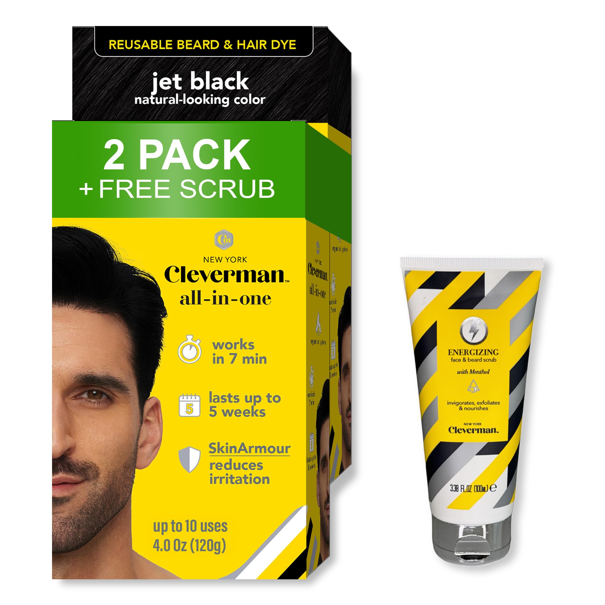 Amazon.com : Cleverman 2 Pack - Reusable Hair & Beard Dye for Men