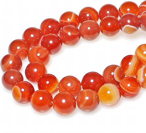 Miniatura 150 de MJDCB Natural Multicolor Volcanic Lava Stone Round Loose Stone Beads DIY for Jewelry Bracelet Making 15" (6mm, White)