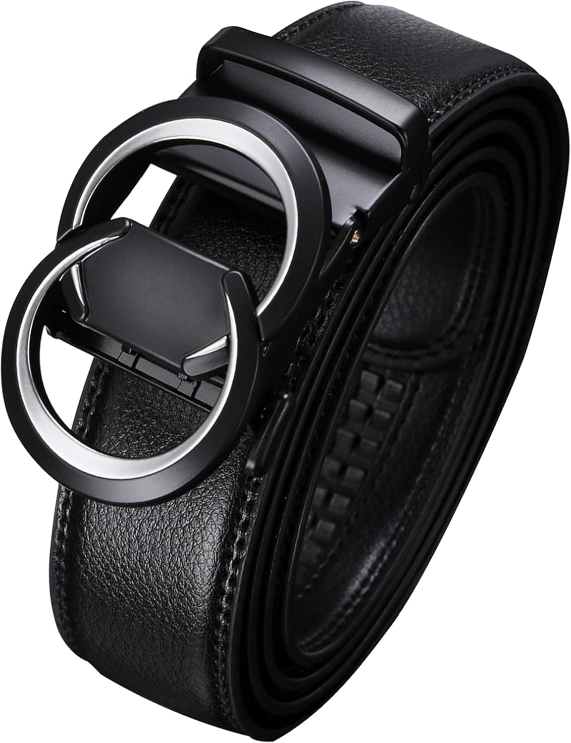 Men's Ratchet Belt Leather Belt Adjustable for Men Gift 1 3/8-Cut for Perfect Fit