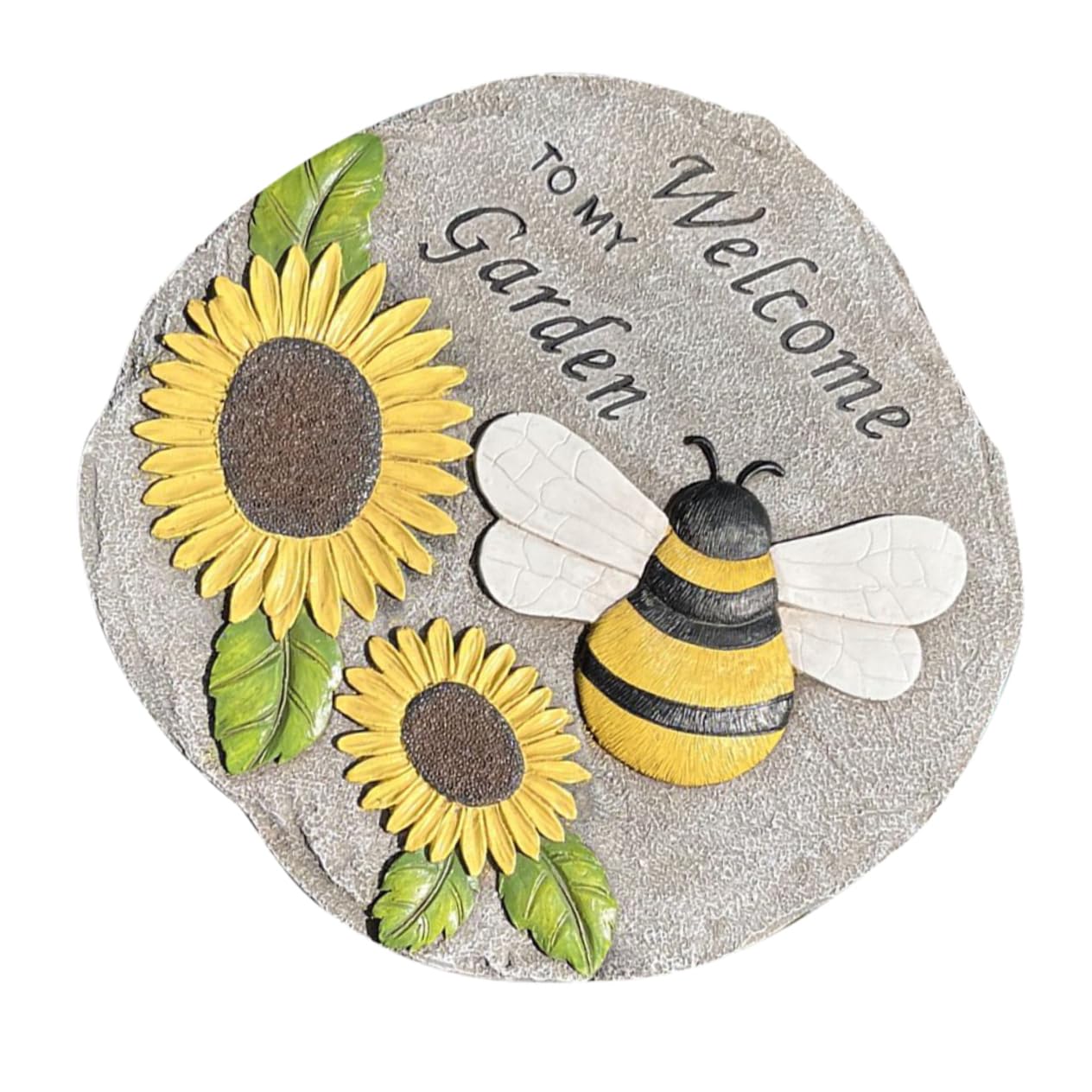 Resin Bee Stepping Stone Garden Decor Walkway Paver Bee Footstep Easy Install for Patio and Lawn