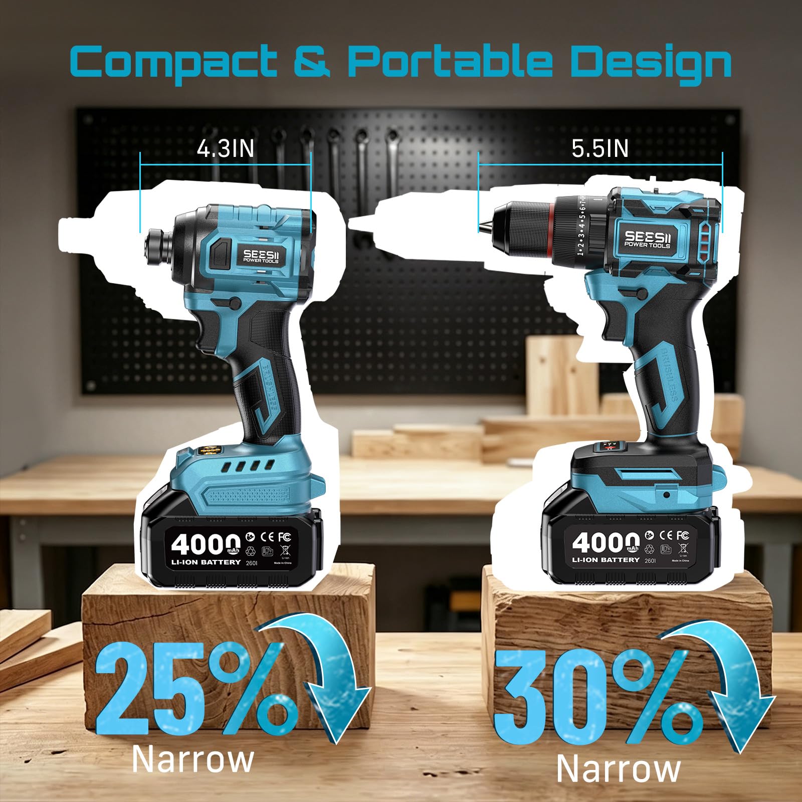 Seesii Impact Wrench 665 FT-LBS(900N.m) 3300IPM 1/2 Impact Gun High Torque Electric Impact Driver Cordless Impact Wrench with 21V 2x4.0Ah Battery 6 Sockets&Case for Home Car Tire Lug Nut Removal Tool product image 19