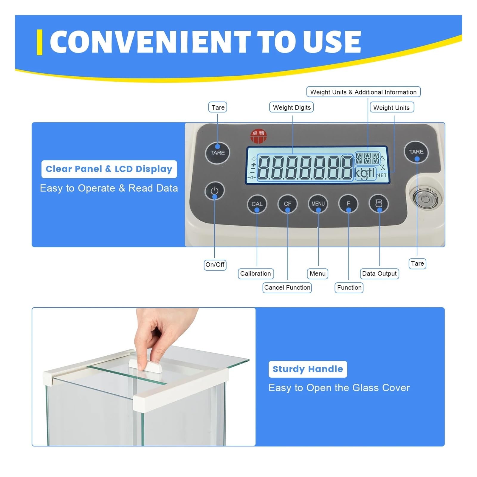 Bilancia analitica digitale 0,0001 g Precisione 120 g Bilancia da laboratorio Conteggio densità percentuale con parabrezza e USB RS232 Utilizzo multifunzione