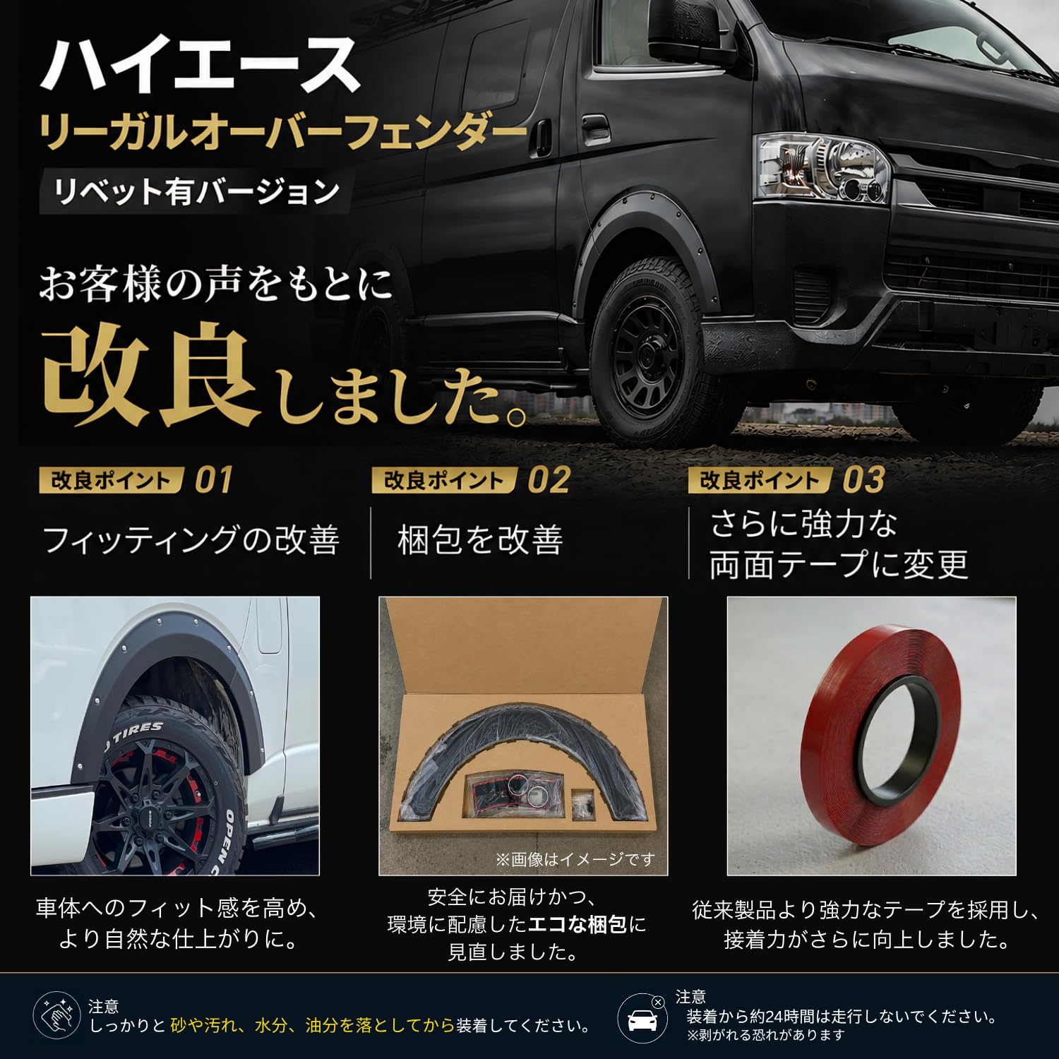 ハイエース200系　オーバーフェンダー メーカー：RIVAI Amazon | RIVAI OFFROAD ハイエース 200系 オーバーフェンダー