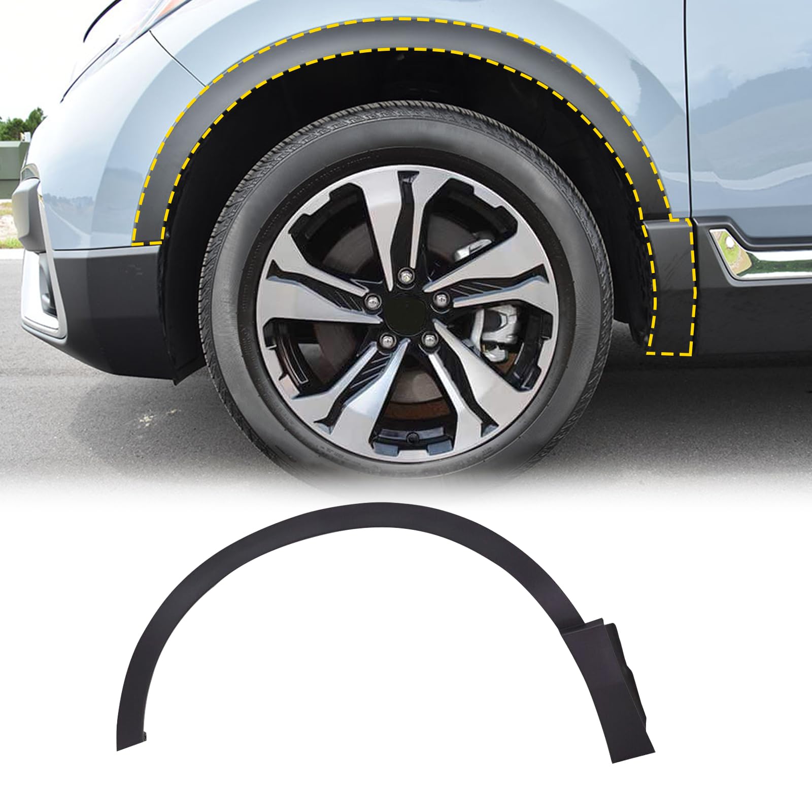 Moldura para guardabarros delantero izquierdo del lado del conductor Fancemot, compatible con Honda CRV CR V 2017-2022 OE 74165 TLA A02 74165TLAA02 LH, lado izquierdo del conductor