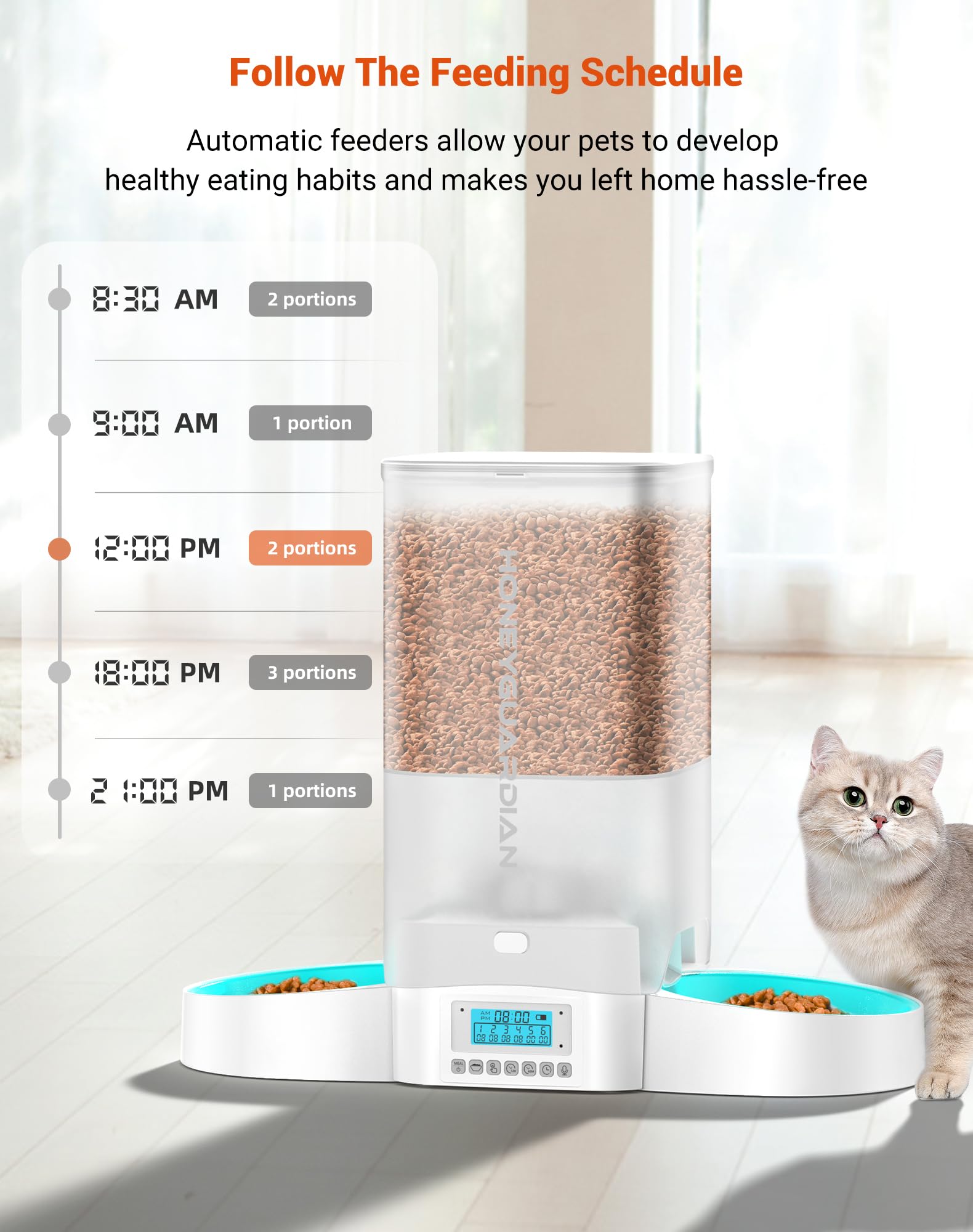For Dogs Automatic Slow Feeder Cat Automatic Cat Feeder With Slow