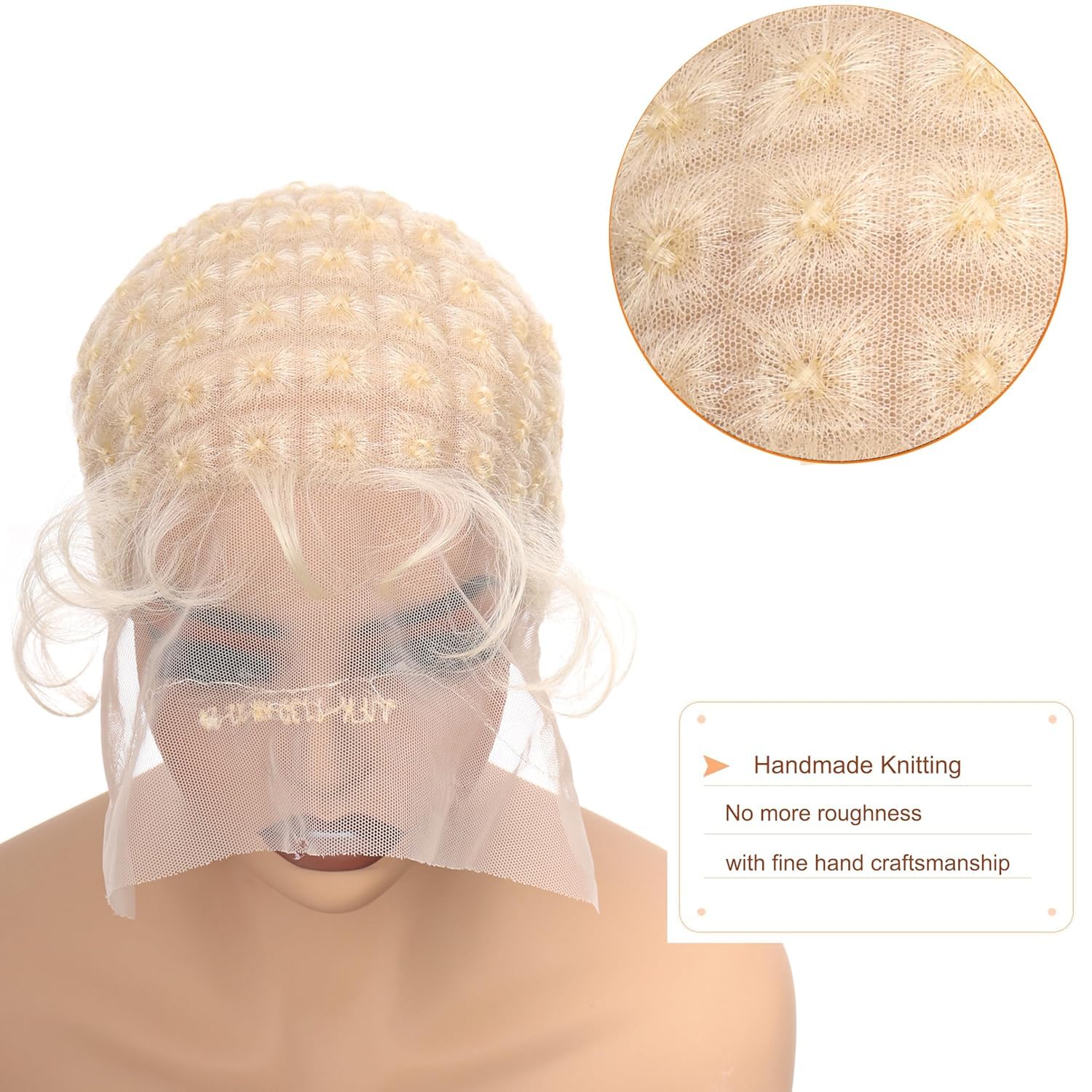 PORSMEER Braided Crochet Wig Caps with Baby Hair Double Full Lace Wig Cap for Making Wigs Breathable Lace Wigs Caps - Image 3