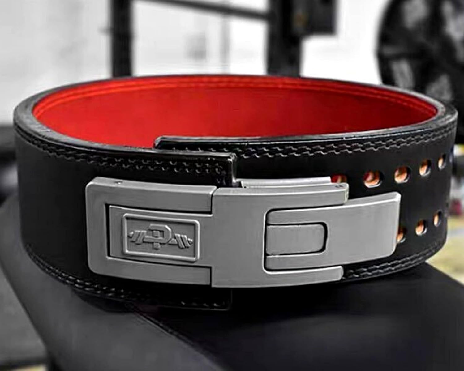 Power Dragon Powerlifting Belt with Lever Belt Function and Prong Adjustability