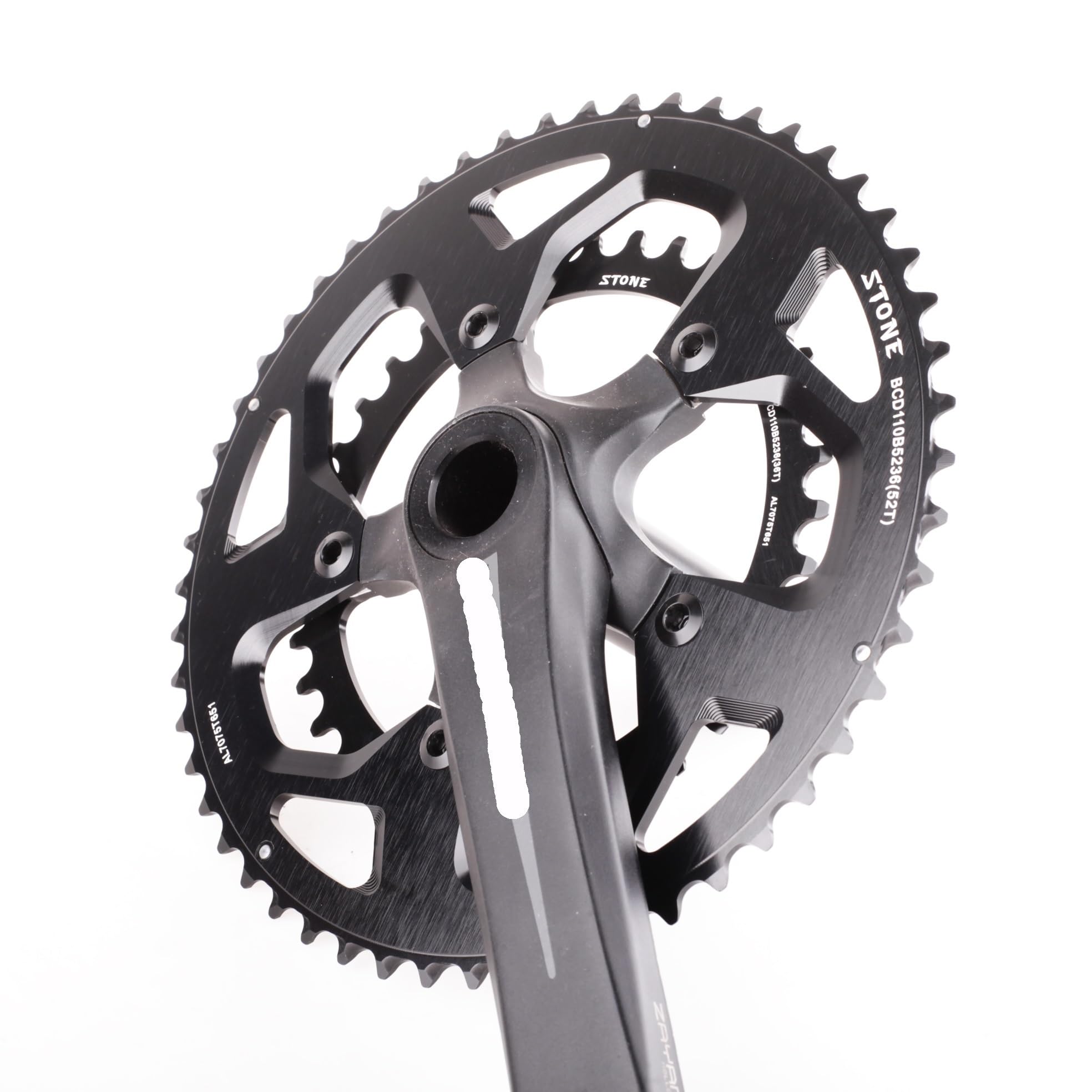 Plateau Vélo Route Double 50/34T - BCD 110mm, Compatible 8-11 Vitesses, Aluminium