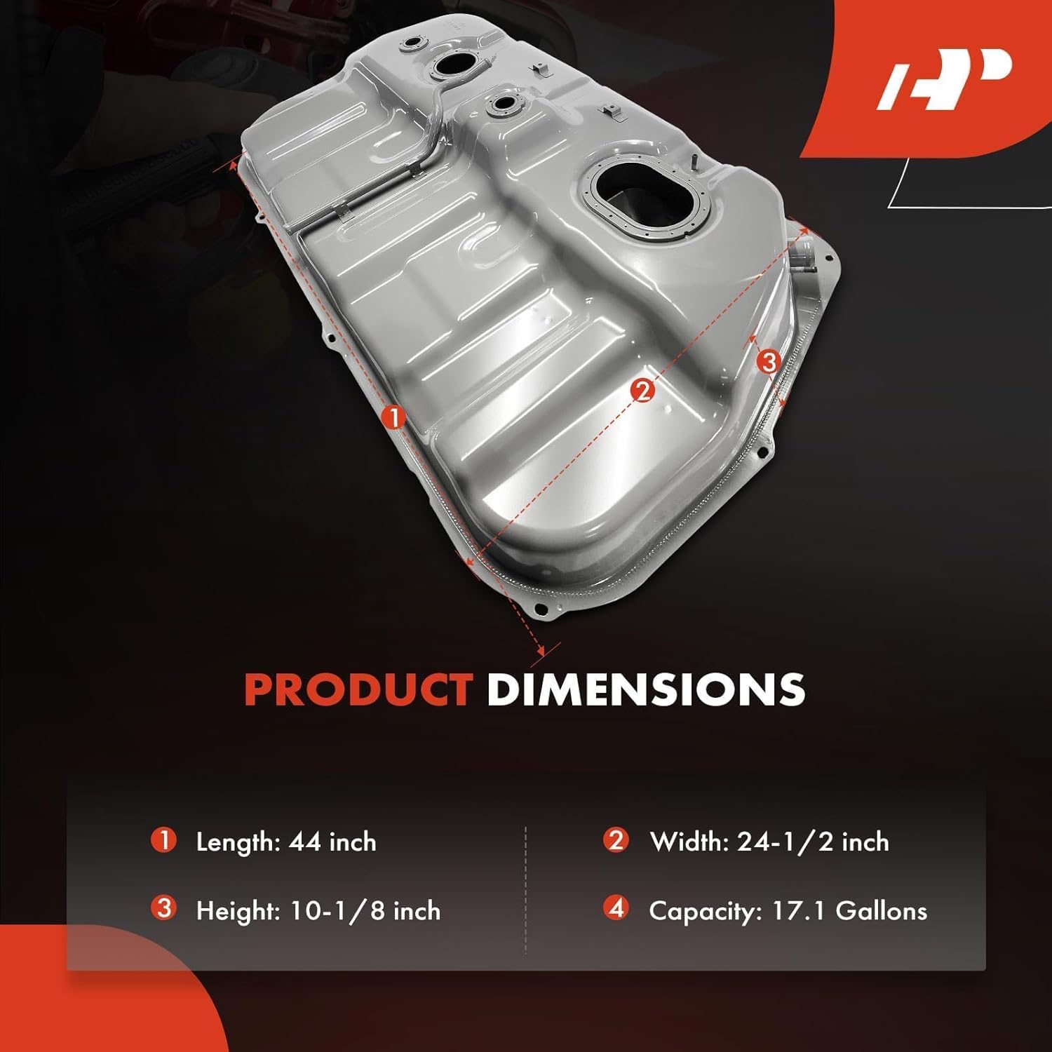 A-Premium Fuel Tank with Lock Ring & O-Ring Compatible with Hyundai Santa Fe 2003 2004 2005 2006, Replace# CHY2A