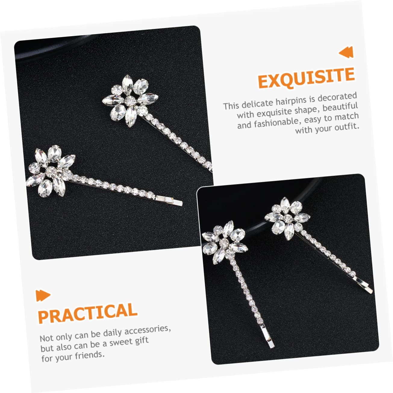 Healeved 10paare Rhinestone Haarnadeln Für Frauen Blüten-haarspangen Hochzeits-haaraccessoires Glänzende Haarklammern Für Besondere Anlässe Elegant Und Charmant Für Fotos Und Feiern