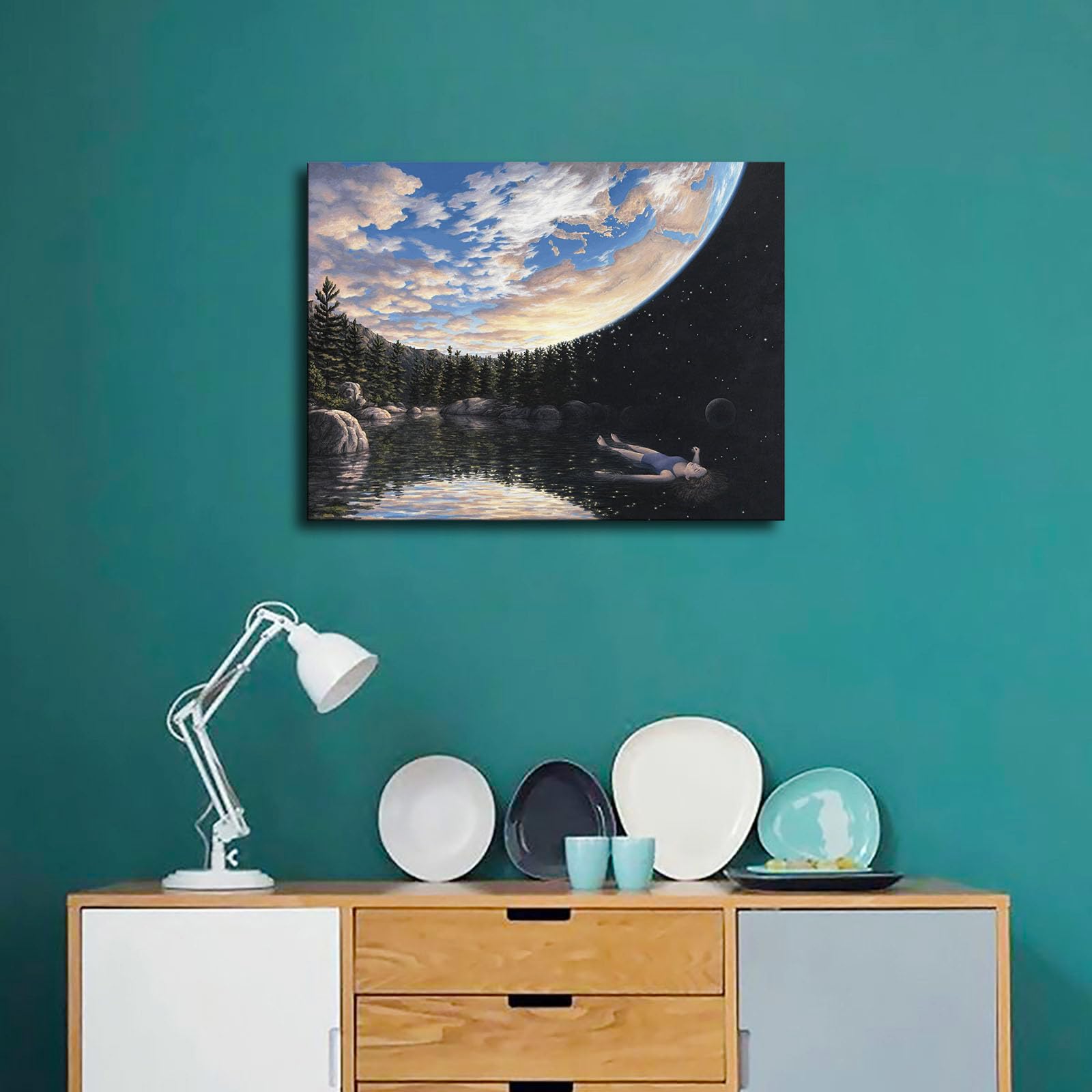 Amazon.com: Phenomenon of Floating By Rob Gonsalves Poster Canvas