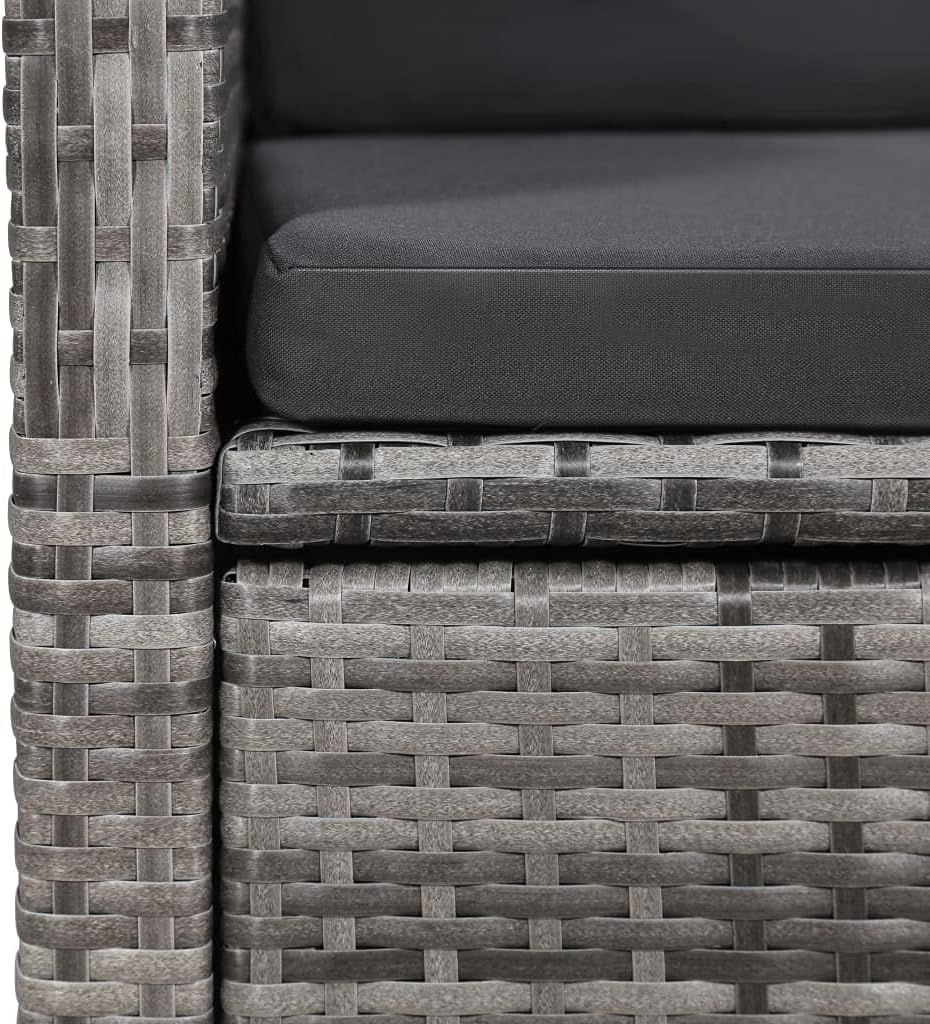 7 Piece Patio Dining Set,Outdoor Table Chairs,Backyard Sofa Suit,Afternoon Tea Suit,Perfect for Patio, Garden, Porch,Family Room,Sitting Area, Gray