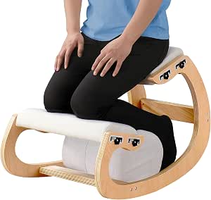 Chaise à Genoux MallVitally Réglable - Siège Ergonomique En Bois Pour Bureau