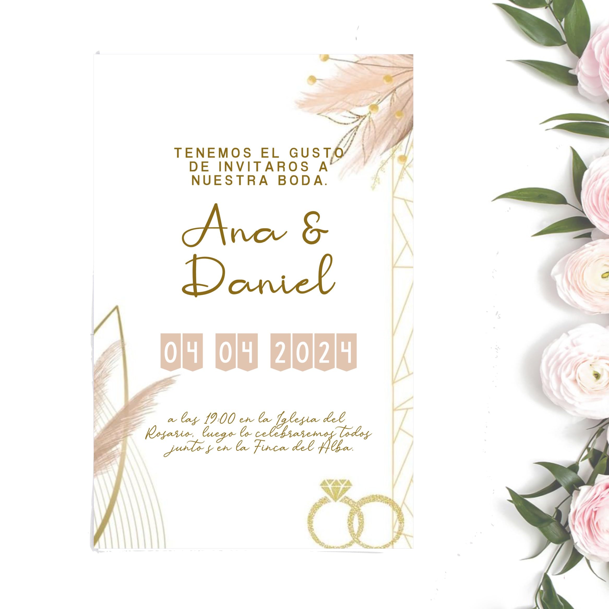 Invitaciones de Boda Personalizadas. Pack 27 uds. Sobres Invitaciones Boda Incluidos. Tarjetas Estudio 14x9 cm. Papel Fotográfico 250 gr. Tarjetas Agradecimiento