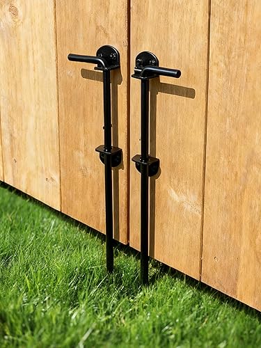 Perno de caña de 12 pulgadas, barra de caída de barra de caída de alta resistencia, pestillo de pasador de caída de tierra para vallas de madera,