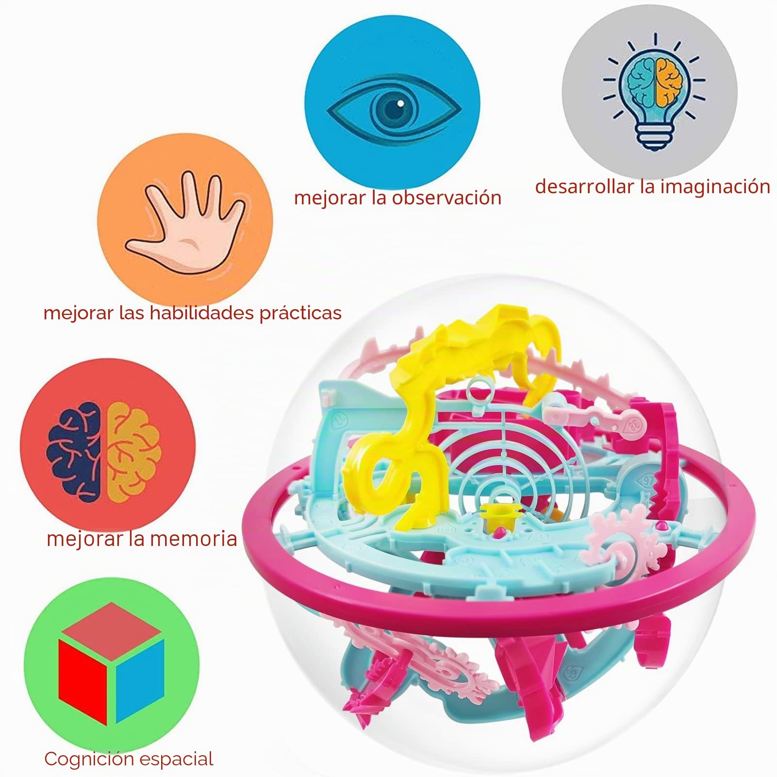 3D Laberinto Bola,3D Puzzle Ball con 110 Niveles para avanzados,3D Pelota Puzzle Juguetes,Laberinto Juguetes esféricos,Maze Ball Game,Palacio Bola Laberinto,3D Laberinto Rompeca (Color)