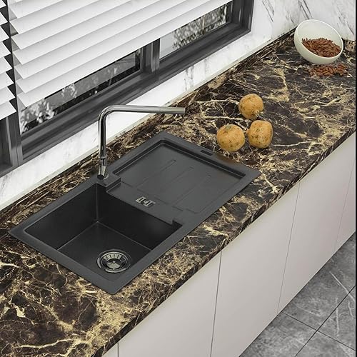 Miniatura 6 de Papel de contacto de mármol marrón, encimeras de mármol para encimera de cocina, papel tapiz de vinilo de mármol, papel de encimera impermeable para