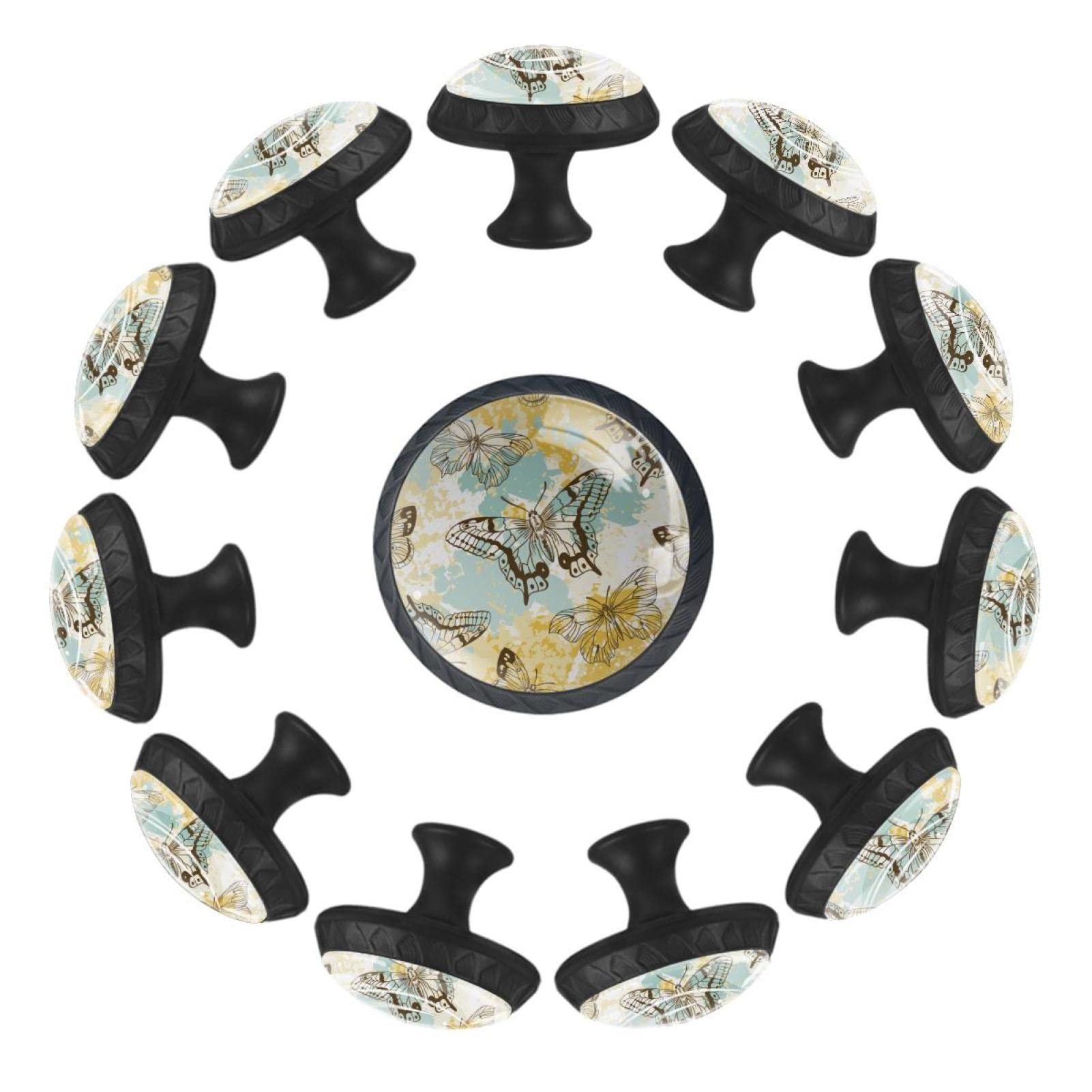 Boutons pour armoires et tiroirs ergonomiques lot de 12 poignées robustes papillon