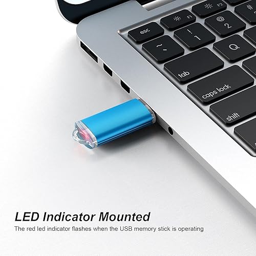 Miniatura 2 de Unidad flash USB de 8 GB, paquete de 10 unidades K&ZZ USB 2.0 Thumb Drive de 8 GB Memory Stick Gig Sticks Unidad de datos, disco flash U con